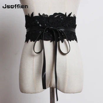 moda kobieta pas do sukni japońskie kimono szeroki pas biodrowy damski gorset cummerbunds kwiatowy koronkowy pas Haori