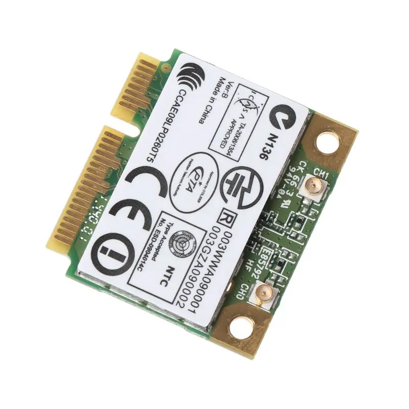 Atheros AR9287 AR5B97 무선 어댑터 300Mbps 미니 하프 PCI-E Wifi 카드