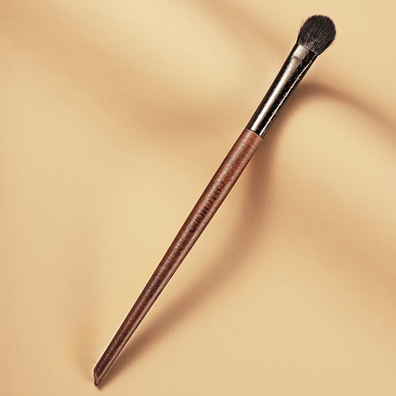 CHICHODO Makeup Brush-Amber Series Carved Tube Animal Hair Brushes-Goat Hair EyeShawod Brush-Natural Hair Pen-E243