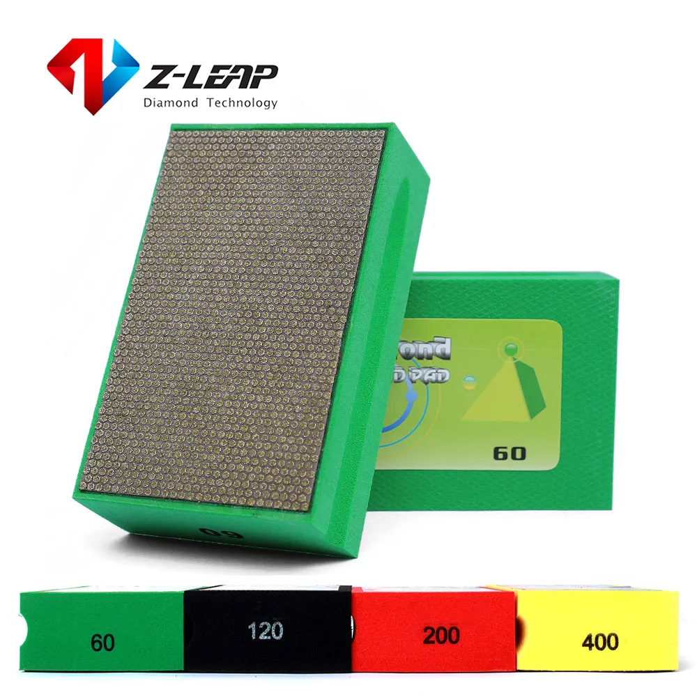 Z-LEAP Diamentowa Podkładka do Polerowania Ręcznego, Elektroplaterowana Diamentowa Podkładka Ręczna z Piankową Podkładką, Narzędzie do Polerowania Szkła, Szlifowania, Narzędzie Ściernicze do Płytek Ceramicznych