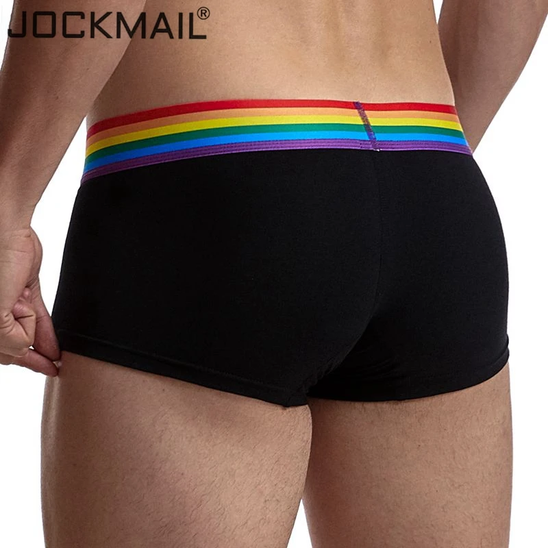 Sexy Boxer Men Gay Underwear Cotton Rainbow Mesh Thermal Underpants Shorts Pijama Cuecas Masculinas Calzoncillos Hombre Slip