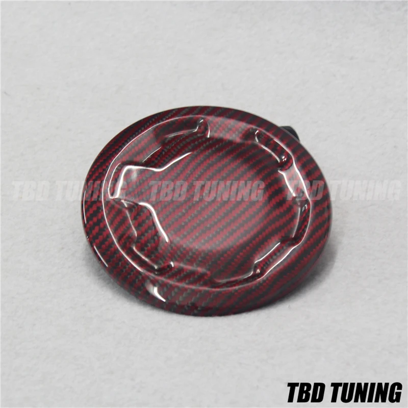 Red Carbon Fiber Fuel Cap Cover For Honda Civic FN FK FN2 TYPE R 2006 2007 2008 2009 2010 2011 2012 Carbon Fiber Fuel Cap Cover