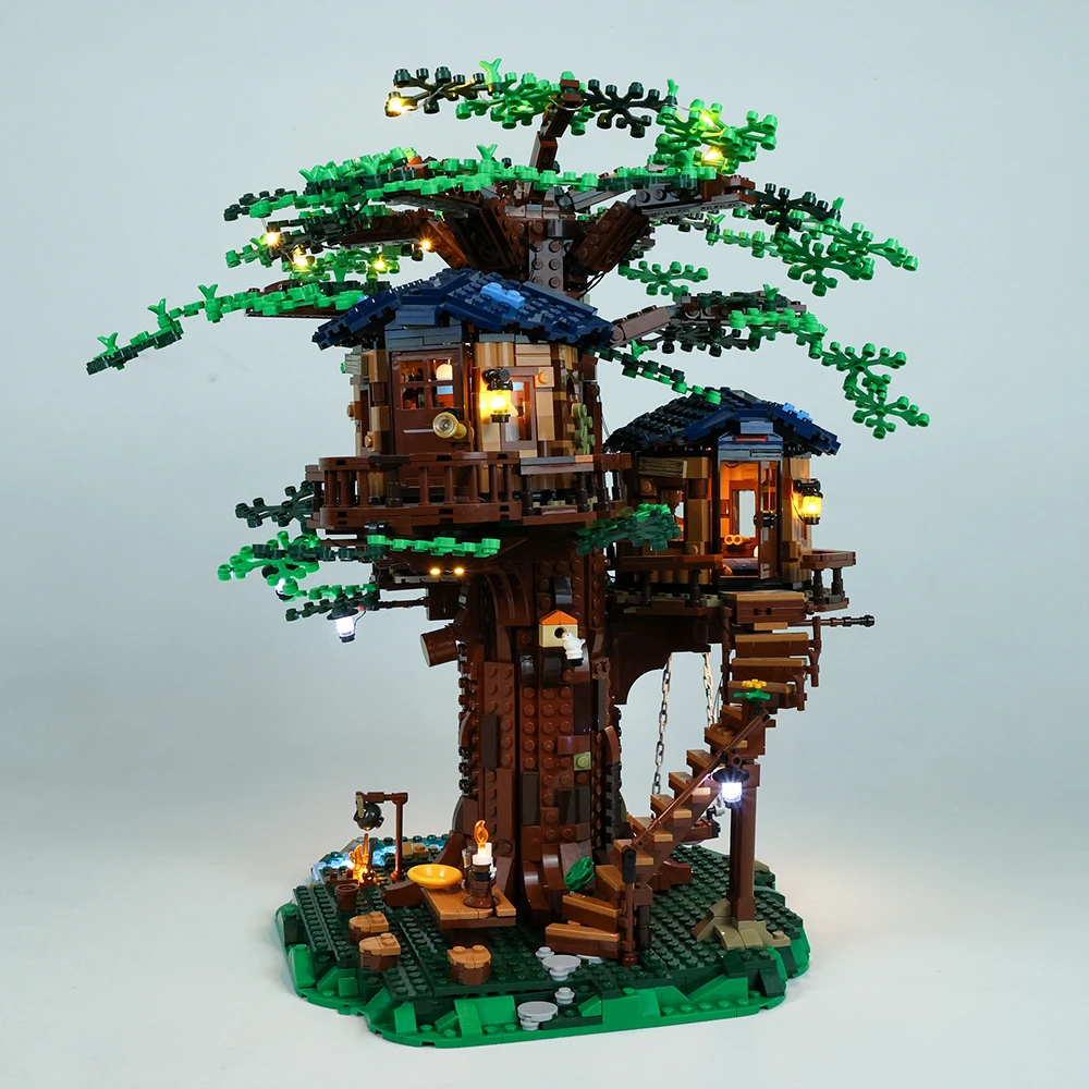 EASYLITE LED Light Set per Treehouse 21318 Ideas Series Tree House Cheery Blossom Building Blocks solo Kit di illuminazione No Model