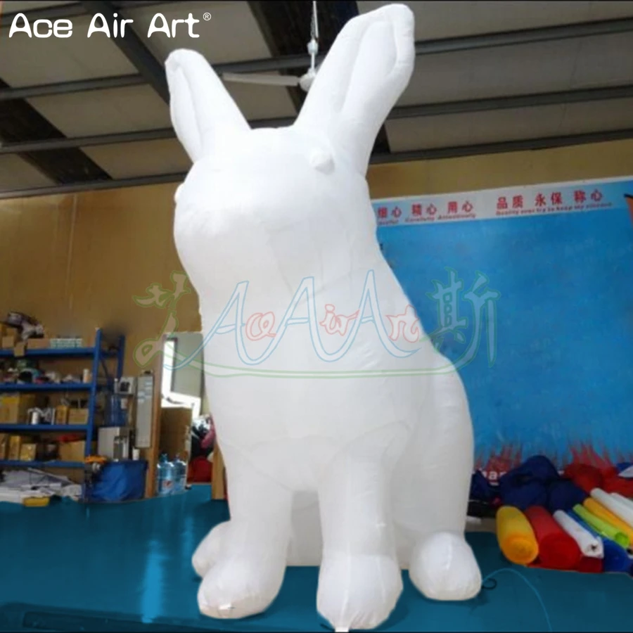 2022 Inexpensive Inflatable Giant Easter Bunny Model With Lights,  For Easter Outdoor Big Event Square Lawn Display Props