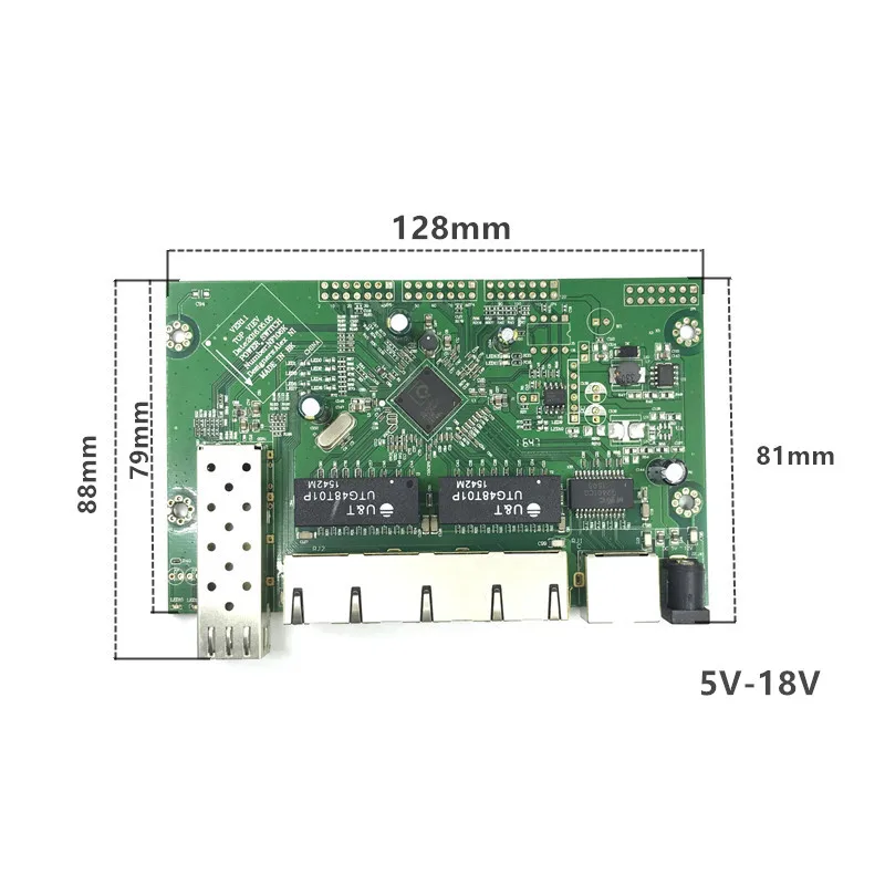 Industriële Ethernet Switch Module 5/6/8 Poorten Unmanaged10/100/1000Mbps Oem Auto-Sensing Poorten Pcba board Oem Moederbord