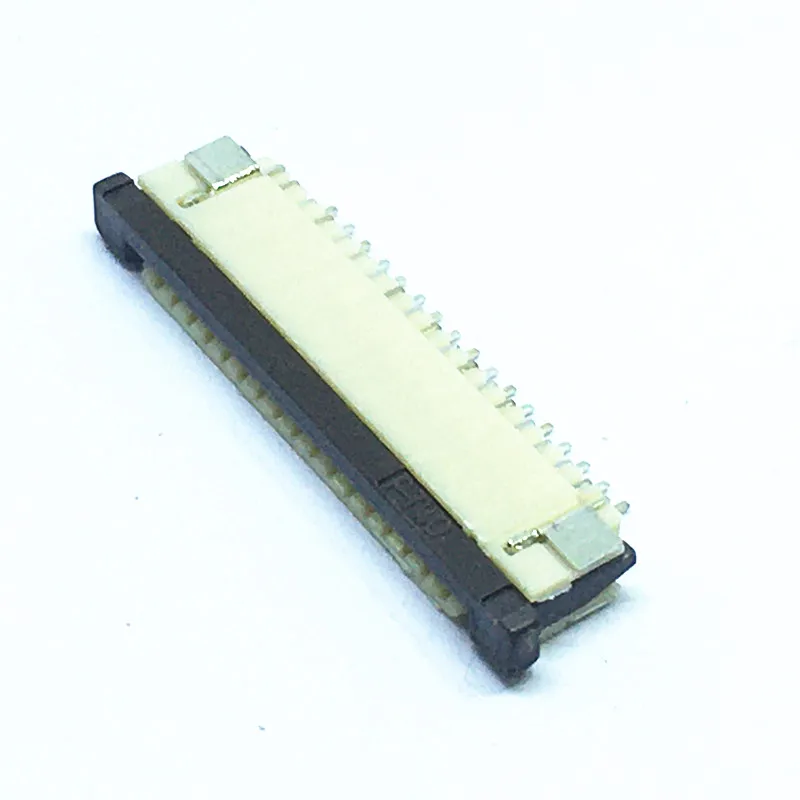 مقبس سلك مسطح FFC بمسافات 1.0 مللي متر 17 بكسل للموصل السفلي