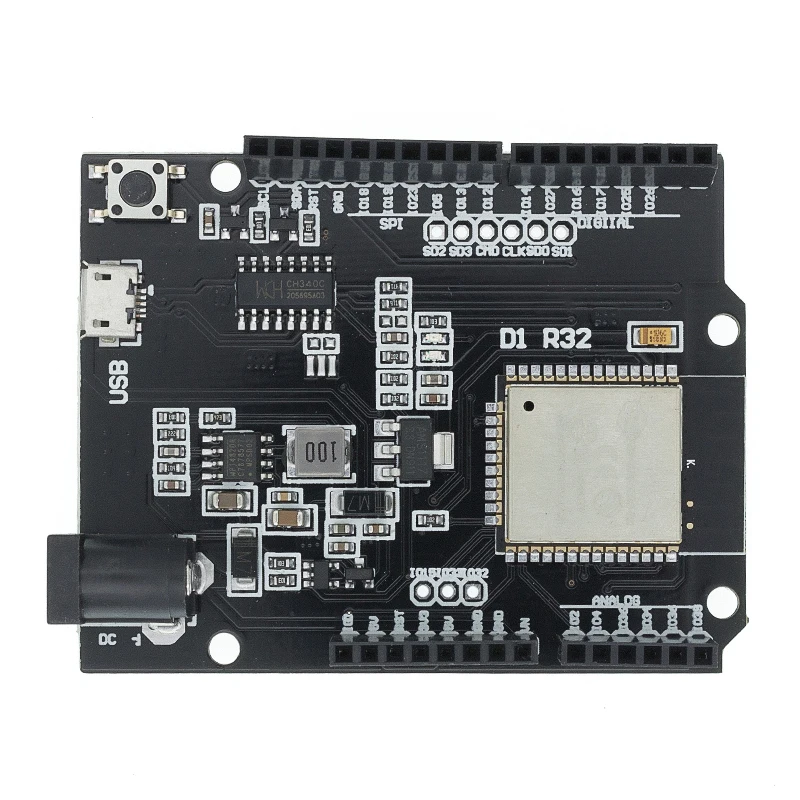 Carte de Développement ESP32 pour Wemos D1 Mini et Ardu37UNO R3 D1 R32, WIFI, Sans Fil, Bluetooth, CH340 4M Memory One