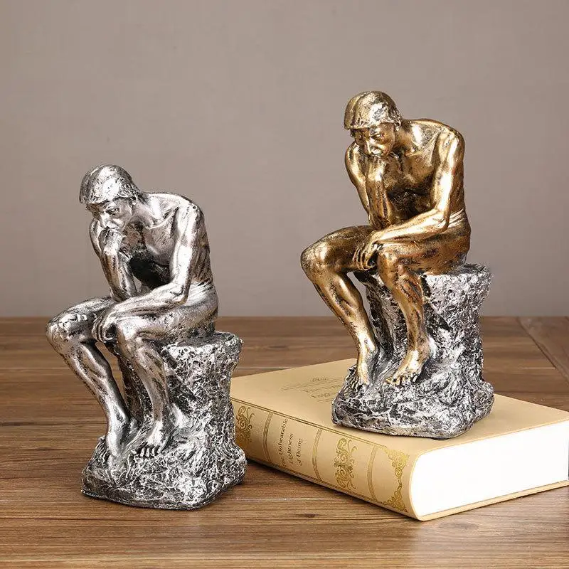 

2022 Nordic Thinker Creative Resin Ornaments Home Study Retro Decorations Character Crafts Home Decoration