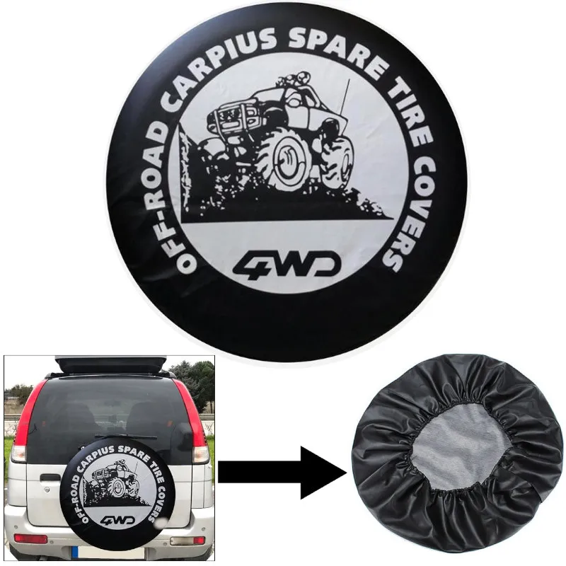 Car Styling Car Spare Tire Covers Case PVC PU Car Tires Storage Bag Auto Winter and Summer For Suzuki Isuzu Tyre Accessories