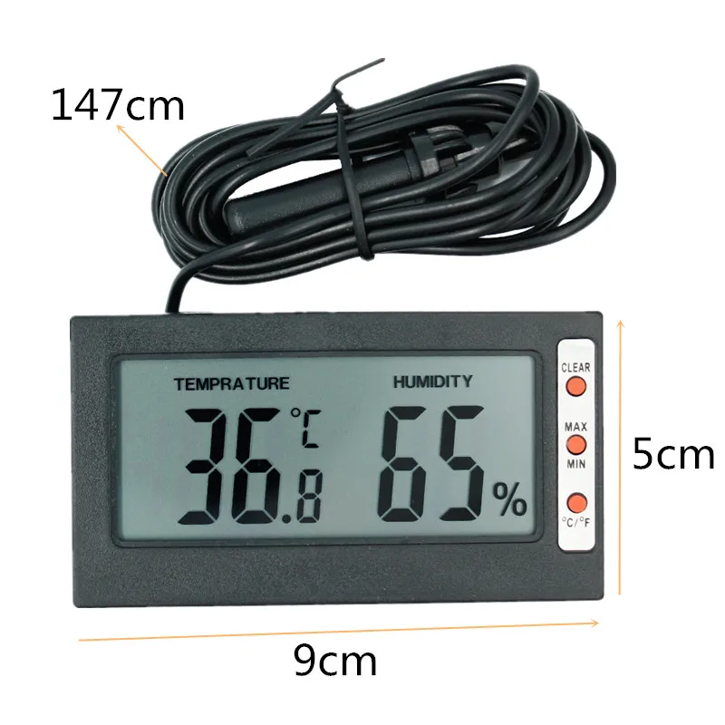 big screen LCD Digital electronic Thermometer Hygrometer tester Temperature Humidity gauge Meter sensor indoor detector 20%off