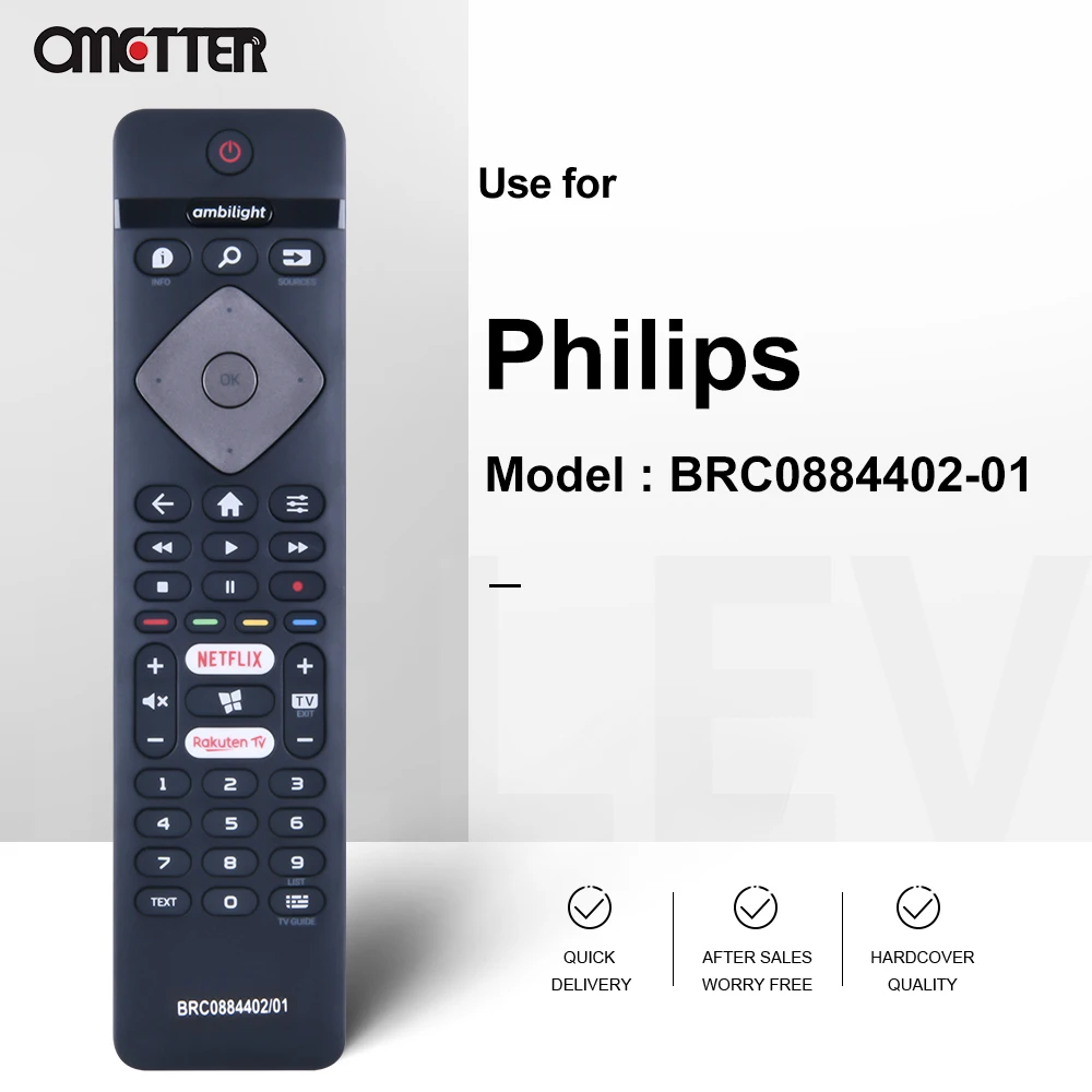 For Philips TV Motherboard Remote Control BRC0884402/01 BRC0884301/01  43PUS6704/12 50PUS6704/12 55PUS6704/12 4K UHD