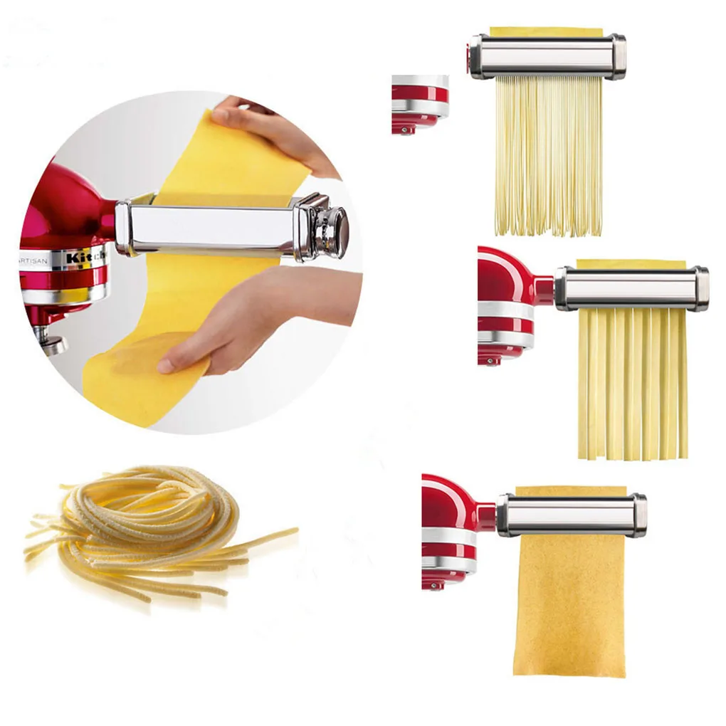 For KitchenAid Pasta Roller Cutter Set for KitchenAid Stand Mixers Pasta Sheet Roller Spaghetti Cutter Fettuccine Cutter