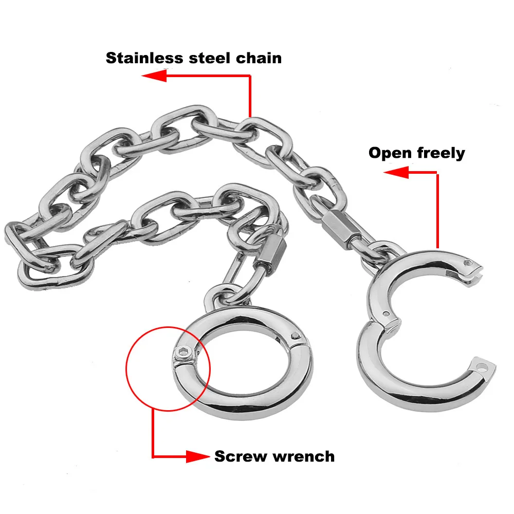 BDSM Stainless Steel Thumb Toes Bondage Cuffs, Brinquedos Sexuais para Casais, Restrições Escravos, Jogos Adultos