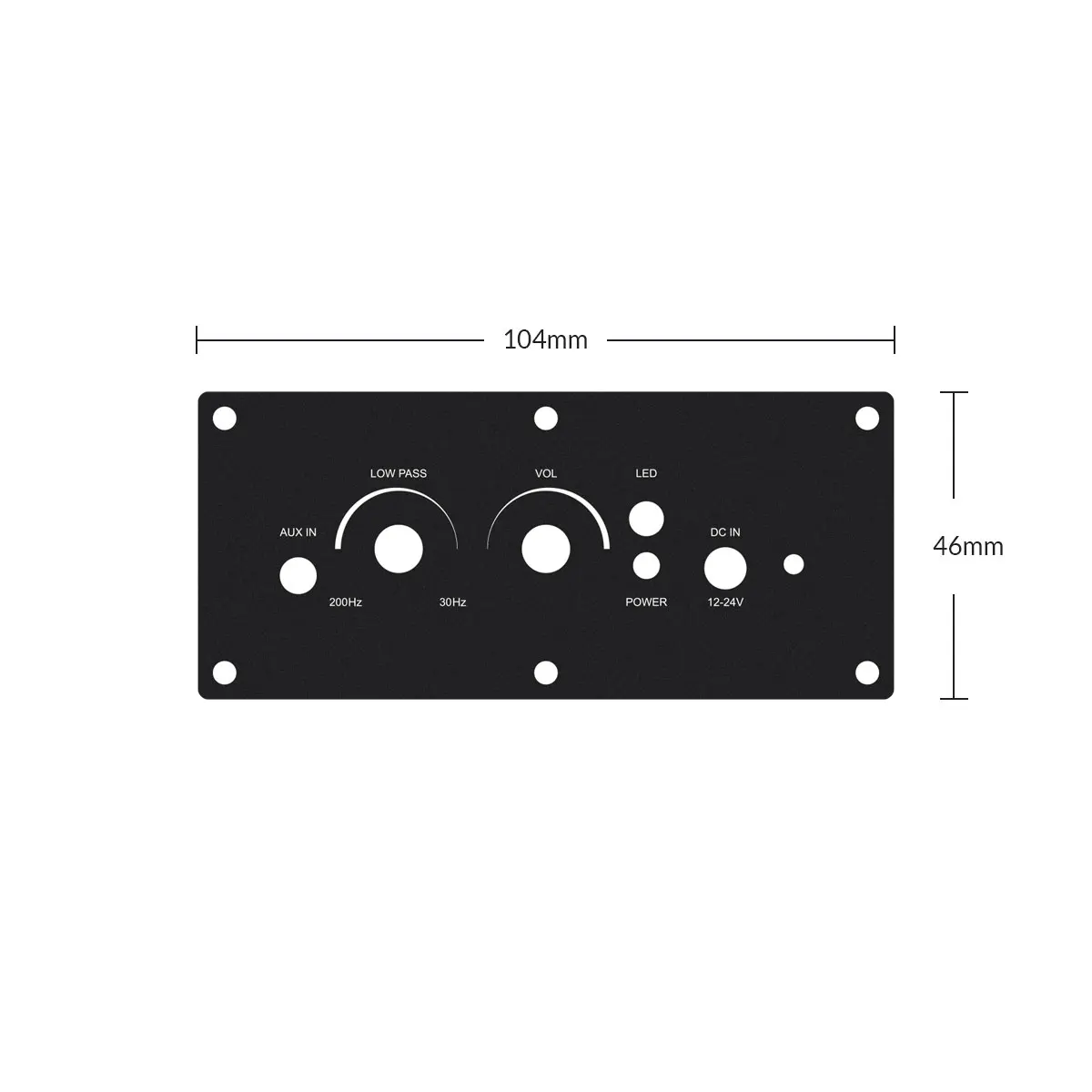 Front Panel of Up2stream Amp Sub