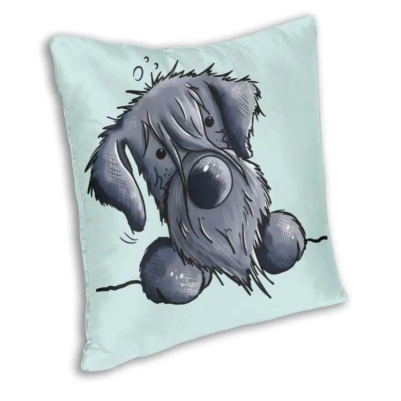 Personalized Miniature Schnauzer Dog Cartoon Pillow Cover Home Decor 3D Double-sided Printing Animal Cushion Cover for Car