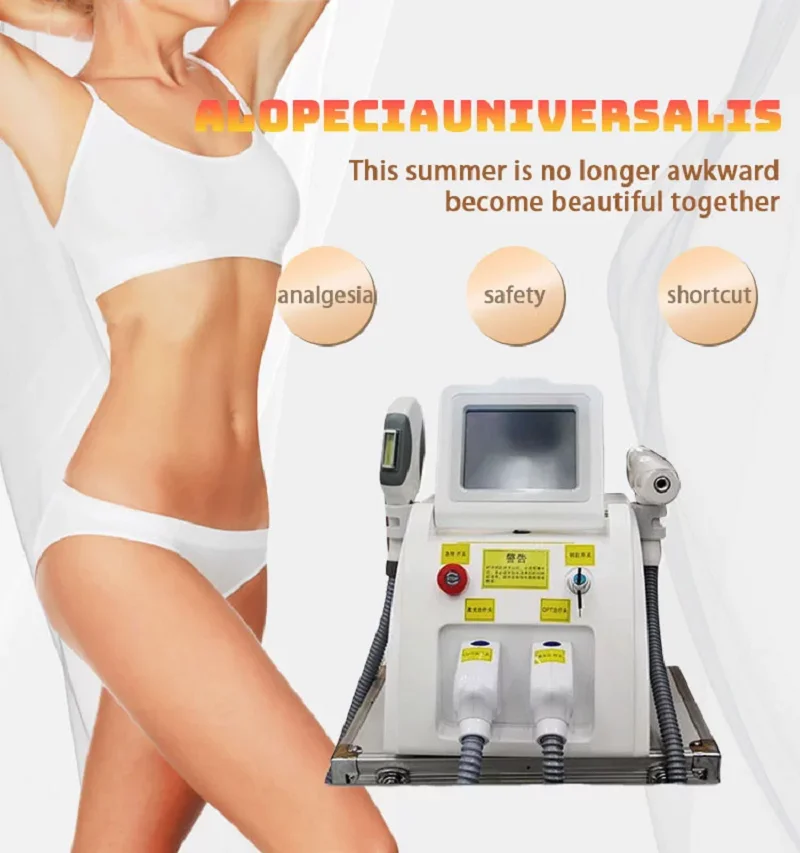 

2024 Newest Portable Multifunction IPL ND Yag / IPL ND YAG With 2 Handles Hair Removal Laser Beauty Machine