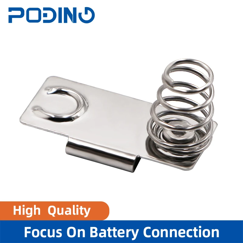 Poding AA Battery Spring Positive and Negative 14250 Battery Holder  Nickel Plate Keystone Replacement Factory Outlet BC-297