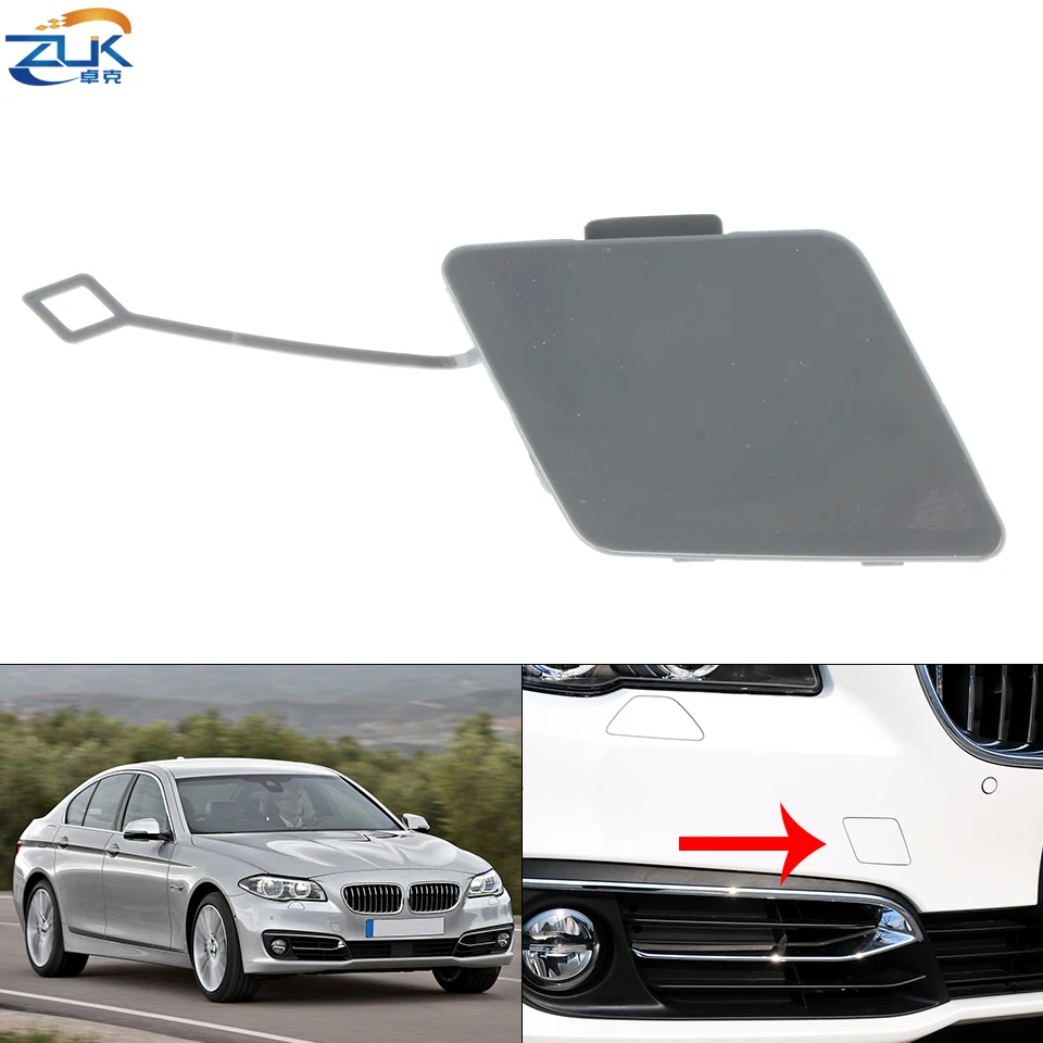 

ZUK Front Bumper Towing Hook Cover Cap Housing Lid Case Unpainted Flap For BWM 520 525 528 530 535 F10 F11 F18 LCI 2014-2016