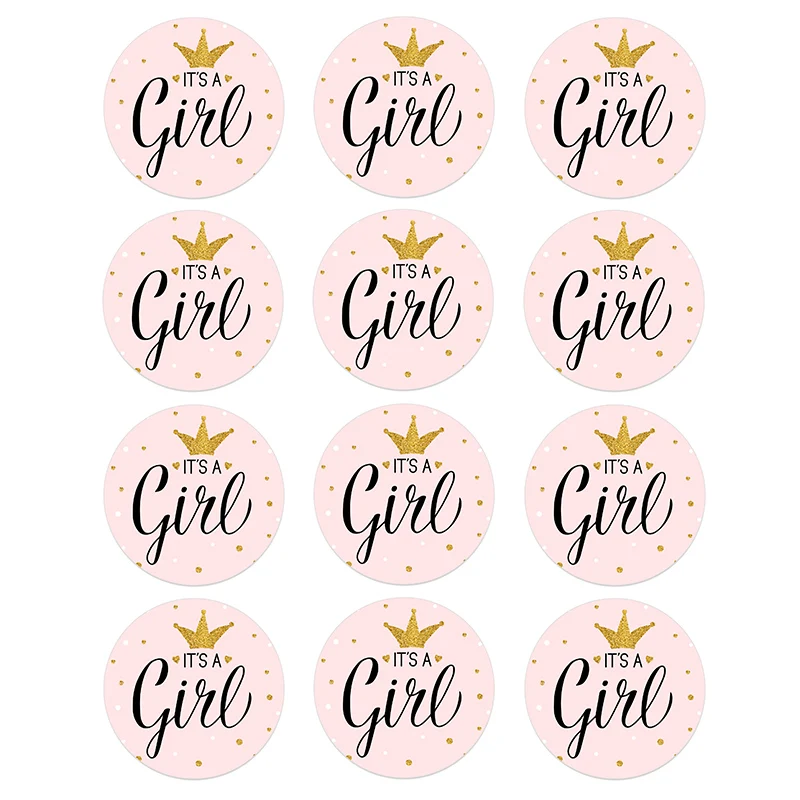 24/48pcs Baby Shower Self-adhesive Stickers Boy or Girl Vote Stickers for Gender Reveal Party Creative Decoration Home Supplies