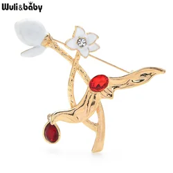 Wuli&baby Vintage Bow Flower Geometry Women Brooch Pins Fashion Jewelry Accessory