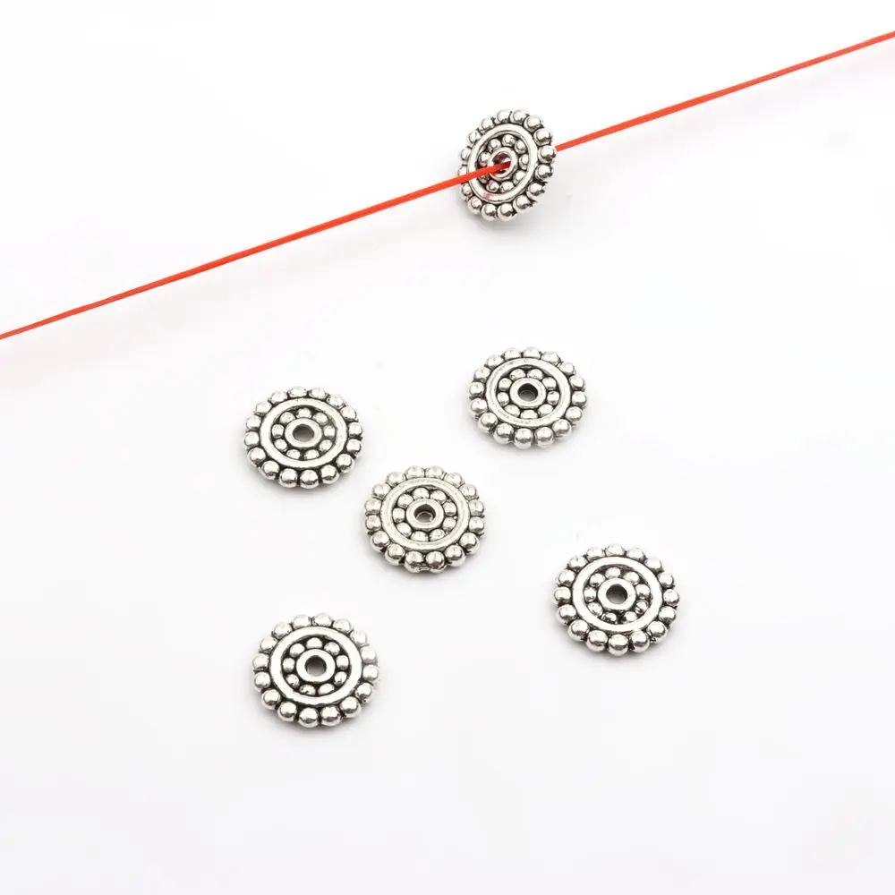 50 Stück, 32 verschiedene Arten, gemischte Metall-Abstandshalter-Perlen mit unterschiedlichen Lochgrößen für die Herstellung von Schmuck, Armbändern, Halsketten und Ohrringen – Großhandel. – Detail 25