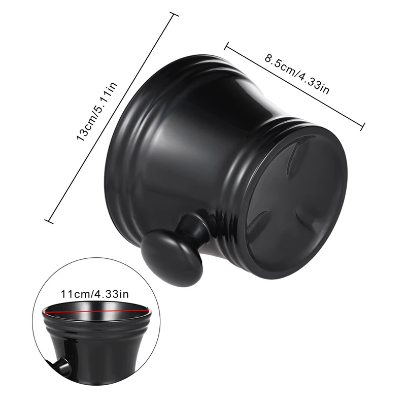 وعاء حلاقة احترافي للرجال بمقبض من مادة ABS، فرشاة حلاقة، كوب صابون، أداة تنظيف الحلاق