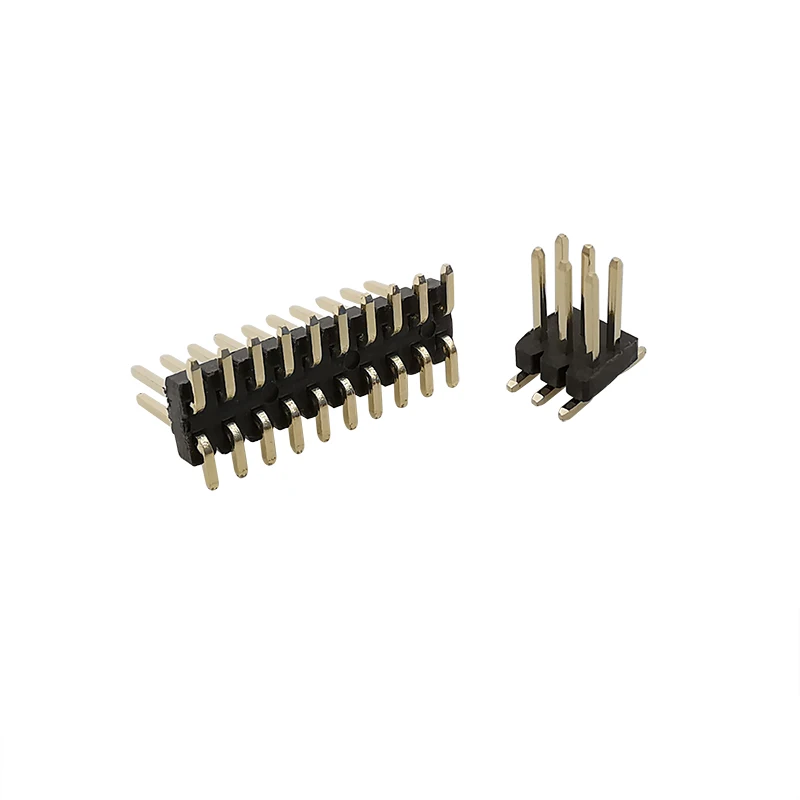 Pitch 1.27mm Double Row Pin Header Male Plug Strip Connector SMD SMT 1.27 mm Pinheader Socket 2x3P~2x50Pin Brass