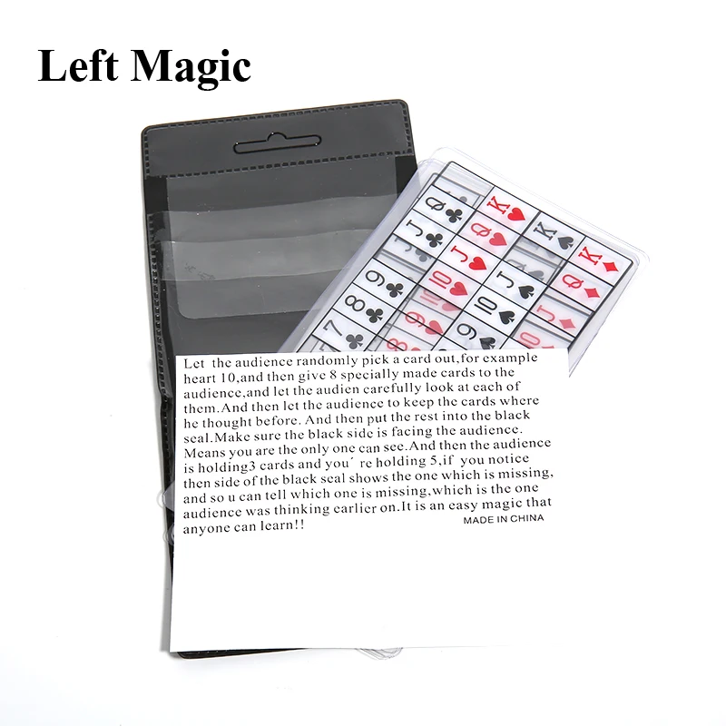 Perspective Cards Set- Magic Tricks Missing Think Telepathy Close Up Magic Tricks Card For Professional Magician