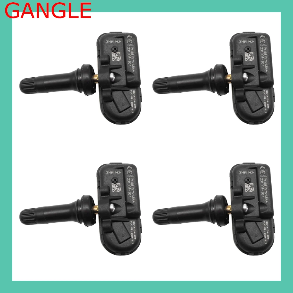 

68157568AA TPMS датчик для RAM 1500 2500/3500 грузового фургона для JEEP CHEROKEE 433 МГц TPMS датчик давления воздуха в шинах