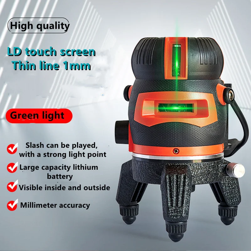 5 Lines Laser Level  Automatic Self Leveling 360 Rotatable Horizon&Vertical Blue Lasers Slim Beam for Home Renovation