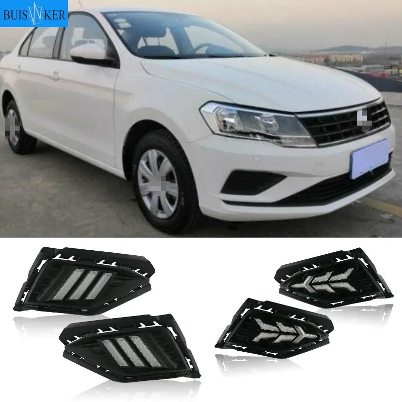 

LED DRL Daytime Running Lights With Wire Of Harness For VW Jetta 2017-2019