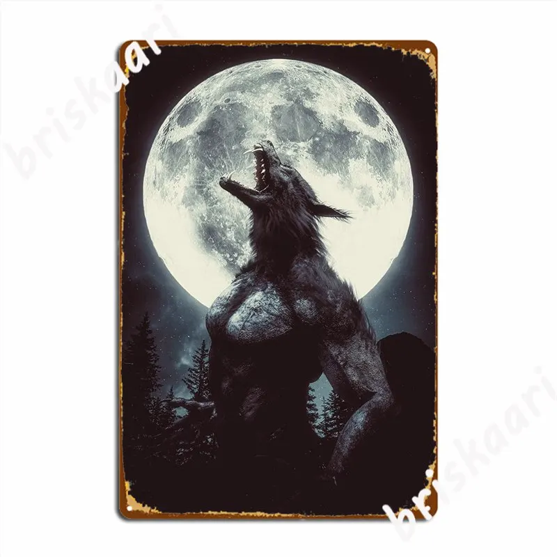 The Werewolf Metal Plaque Poster Wall Mural Cave Pub Designing Poster Tin Sign Poster