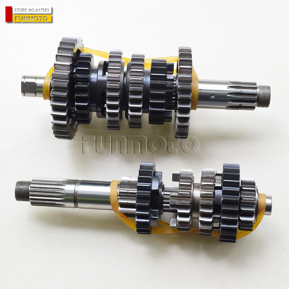 Primary and secondary shafts and shift drum/ sprocket and nut/washer/spacer suit for  zontes  t310 ZT , model 2019