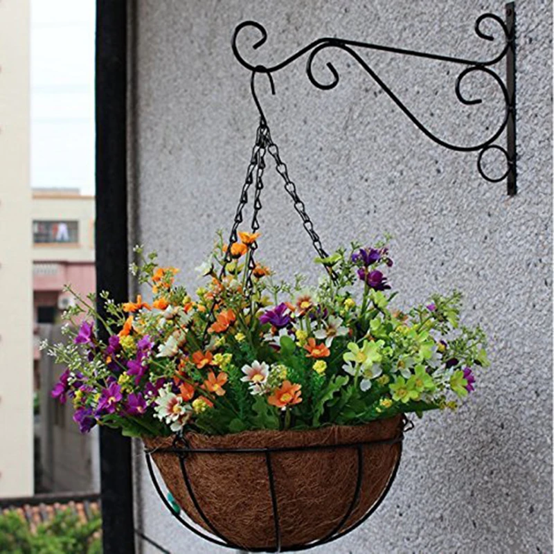 Stehen für Blumen 3d geometrische Wandbehang Balkon Pflanze Blumentopf Schmiedeeisen Haken Halter Wand Korb halterung Pflanze