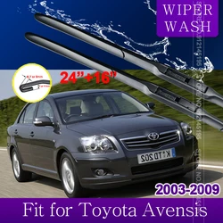 Car Wiper Blade for Toyota Avensis T250 T25 2003~2009 Windscreen Windshield Wipers Car Accessories 2004 2005 2006 2007 2008