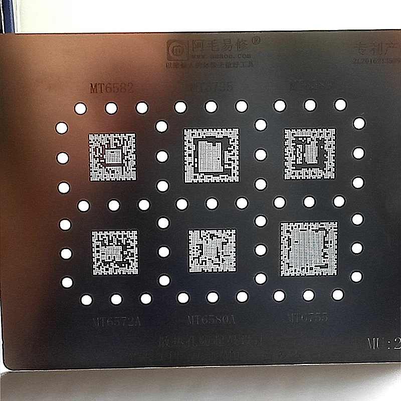 For MTK CPU BGA Stencil MT6582V 6572A 6735V 6580A 6589 6755V Direct Heating Template