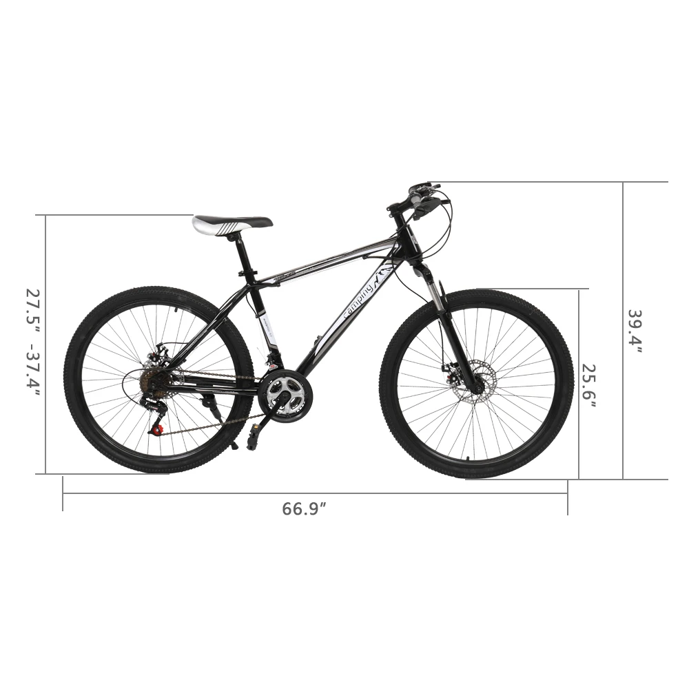 Mountain Bike 26 inch 21 Speed Road Bikes Spring Fork Bicycle High Carbon Steel bmx Mechanical Disc Brake Bicycles