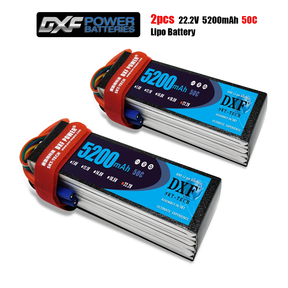 

2021 DXF батарея 6S lipo 22,2 V 5200mah 50C Max 100C игрушки и хобби для моделей вертолетов RC литий-полимерный аккумулятор