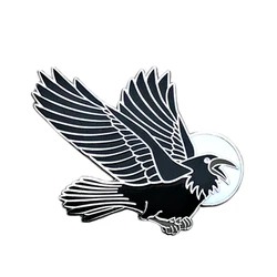 Raven enamel Pin Black Bird laple Pin Witch Pin Goth Magic brooch