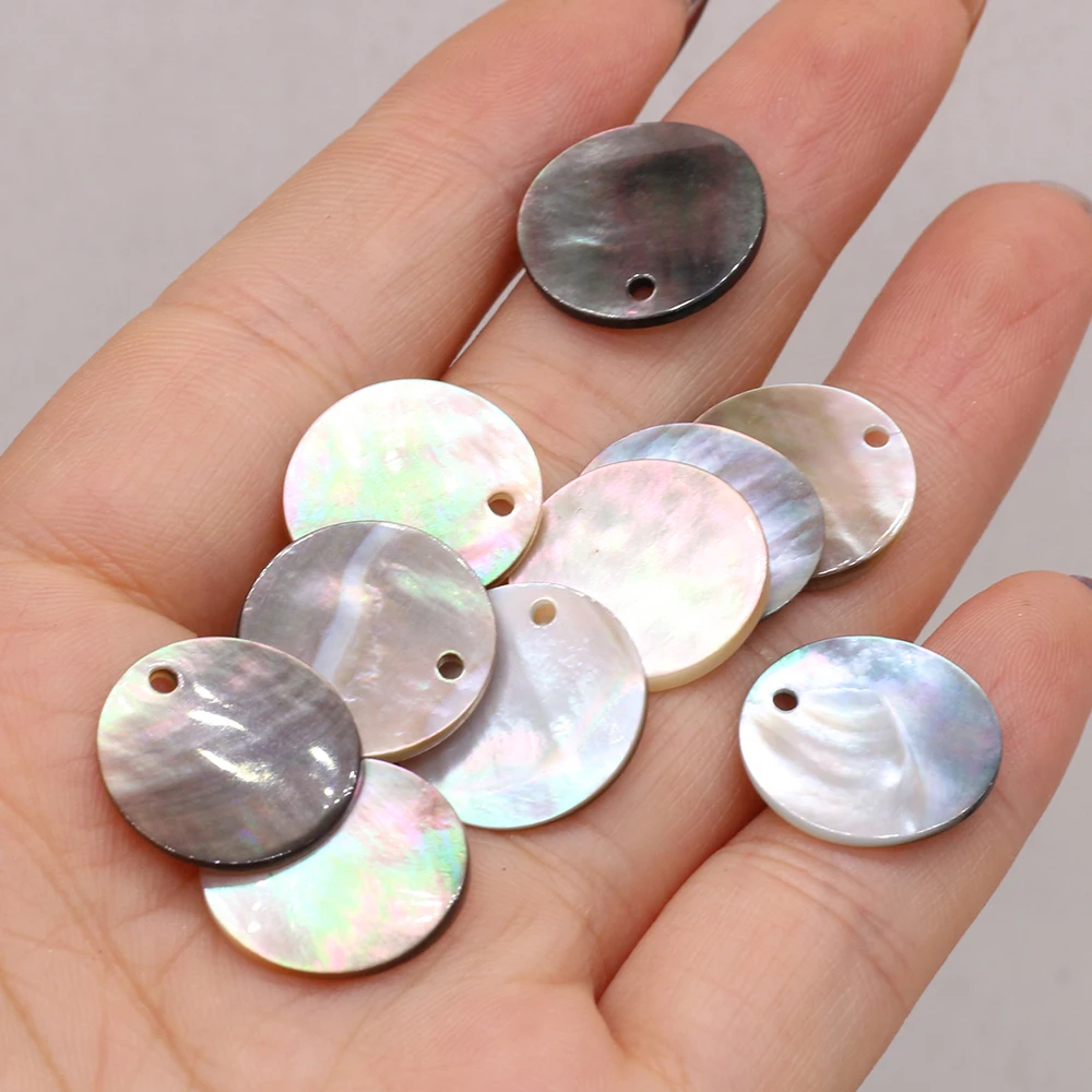 20Pcs Natural Black Shell Pendant Mother Of Pearl Small Pendant For Jewelry Making DIY Necklace Earrings Accessory