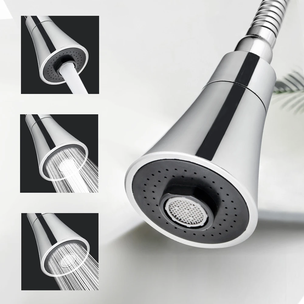 3Modes Kitchen Water Faucet Filter Adjustable High Pressure Tap Aerator Spray Head Universal Anti Splash Faucet Nozzle Connector