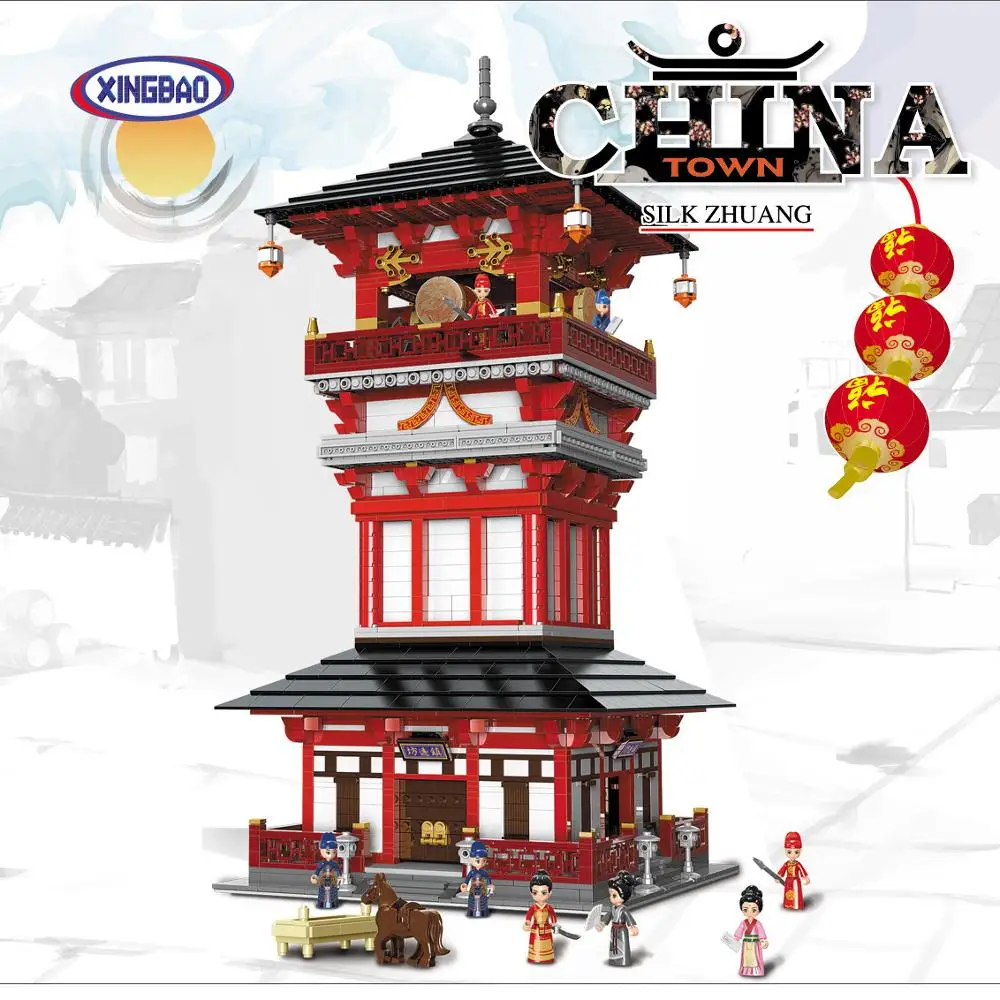 

Zhonghua Street XB01025 Creative Building Series Tang Dynasty MOC Series "Zhenyuanfang" New Blocks Figures Bricks Toys Gifts