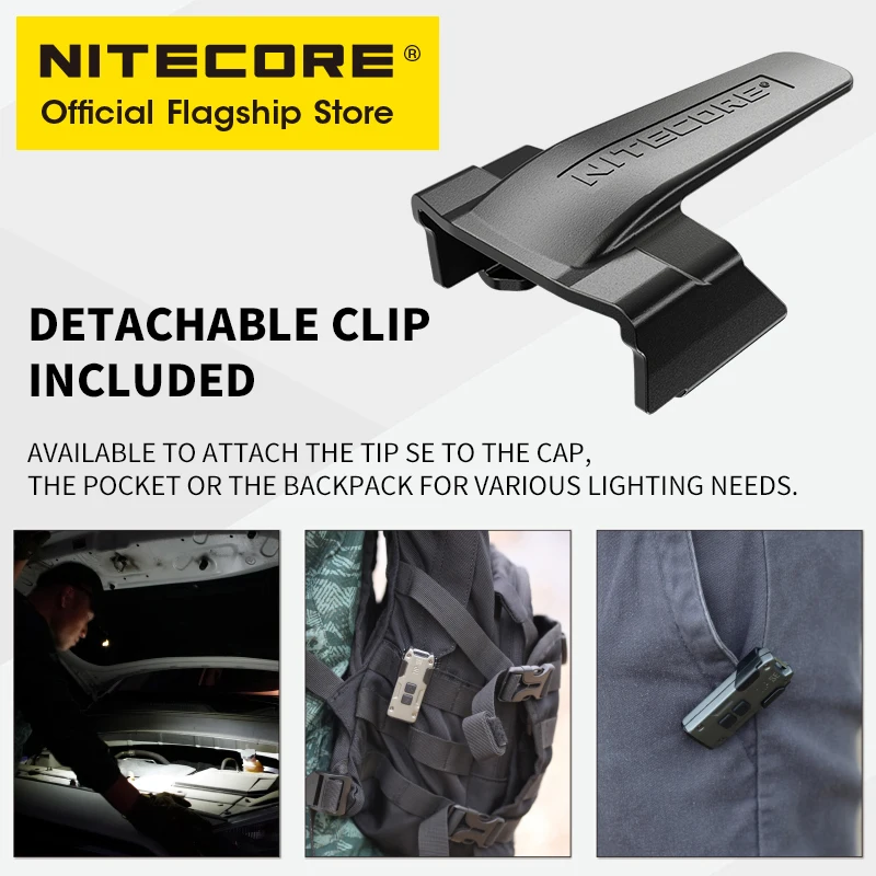 NITECORE-linterna pequeña de emergencia EDC portátil con batería de iones de litio, mini llavero con luz brillante de 700 lúmenes, TIP SE