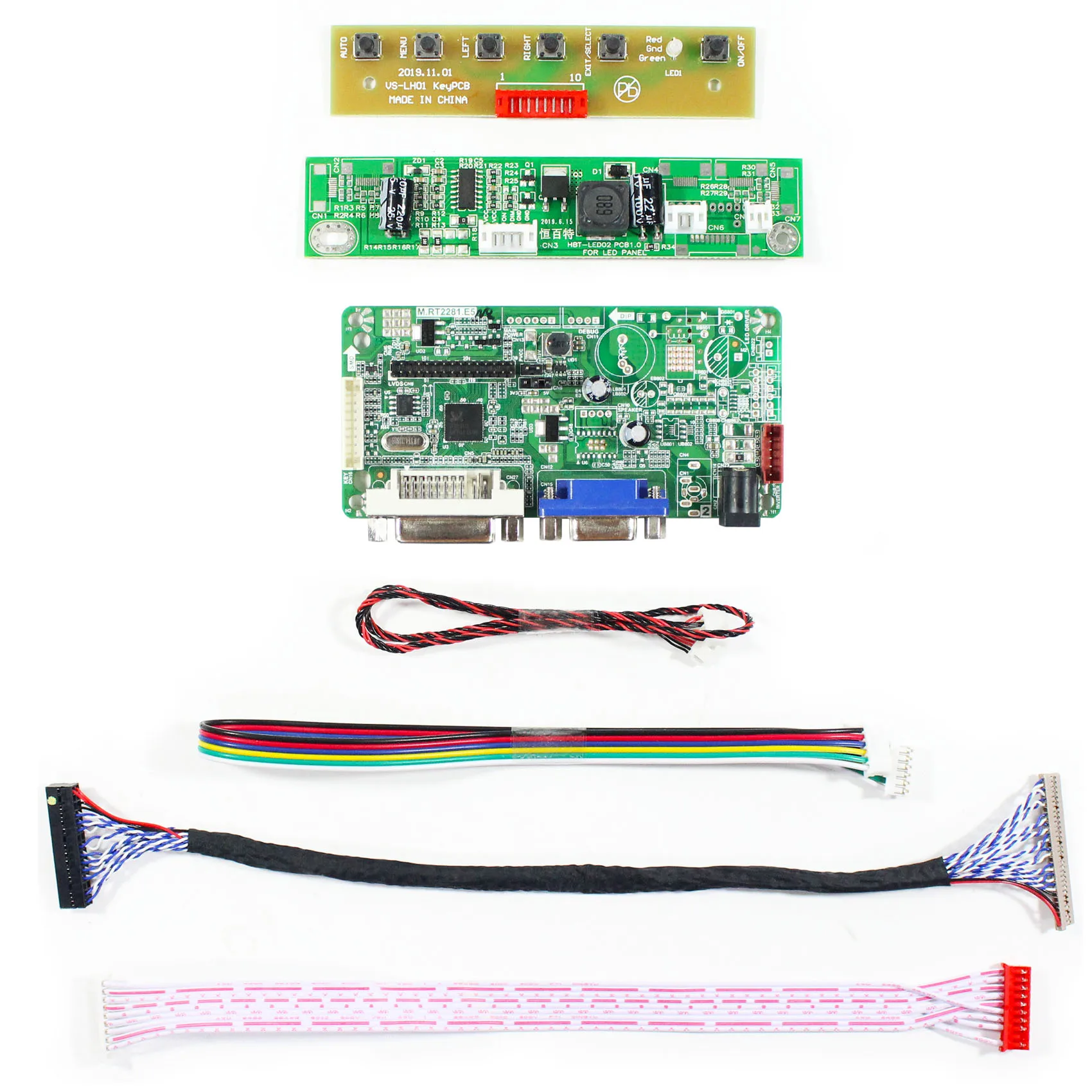 لوحة تحكم VGA DVI LCD ، RT2281 لشاشة LCD مقاس 19 بوصة G190ETN01.1 1280X1024