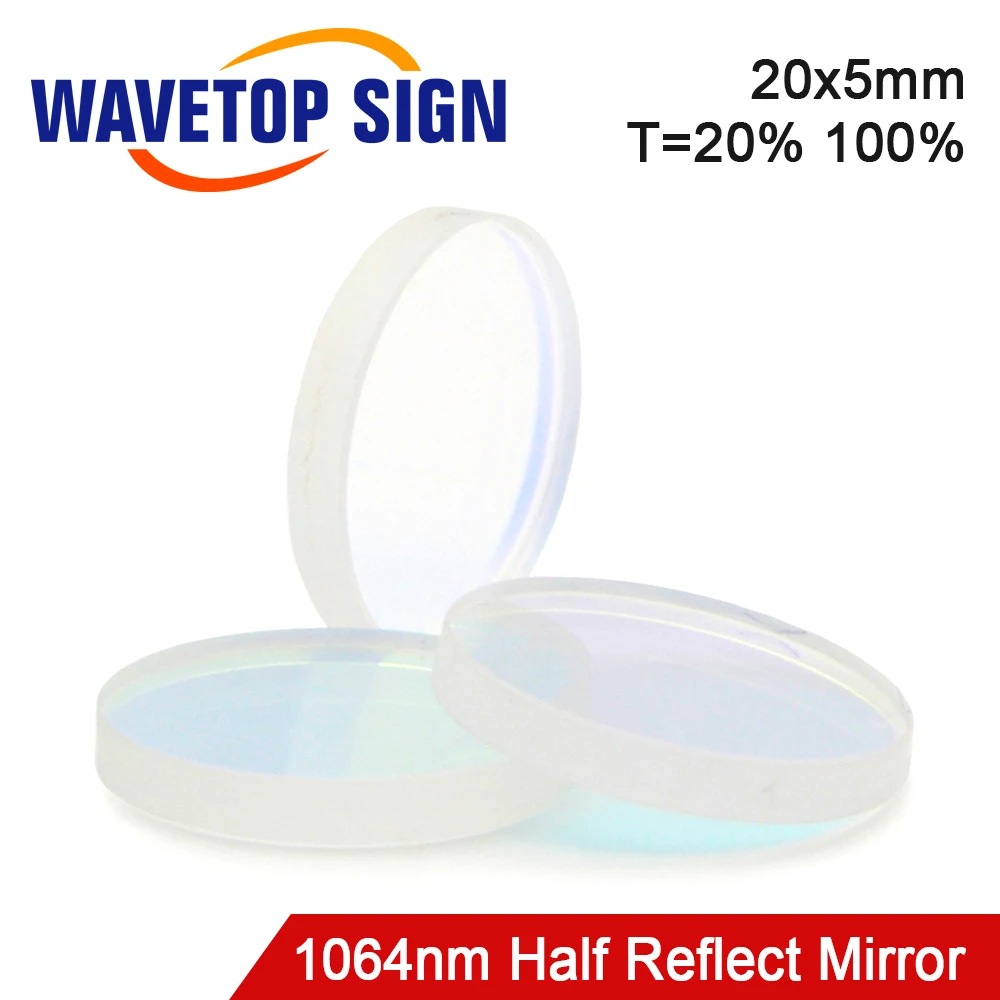 WaveTopSign 1064nm Mirror Total Reflect Size 20x5mm T=20 T=100 Ronar-Smith for YAG Laser Mark Machine