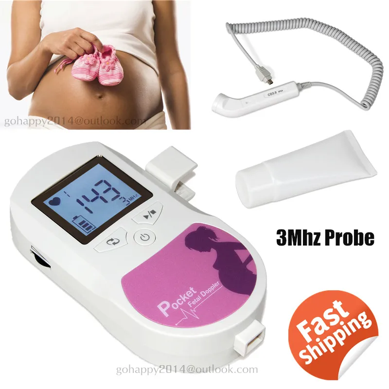 CONTEC Baby Sound C C1 Fetal Doppler Monitor Baby Fetal Heart Beat Monitor Probe 2Mhz 3mhz 8Mhz Probe Portable Home