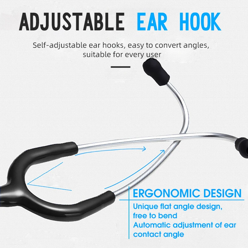 Professional Dual Head Multifunctional Stethoscope Stainless Steel Stethoscope Cardiology Doctor Nurse Heart Rate Sethoscope