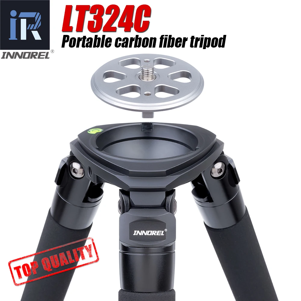 LT324C przenośny 10 warstw statyw z włókna węglowego do aparatu fotografia ptaków ciężki stojak DSLR Ballhead głowica statywu 75mm miska Adapter