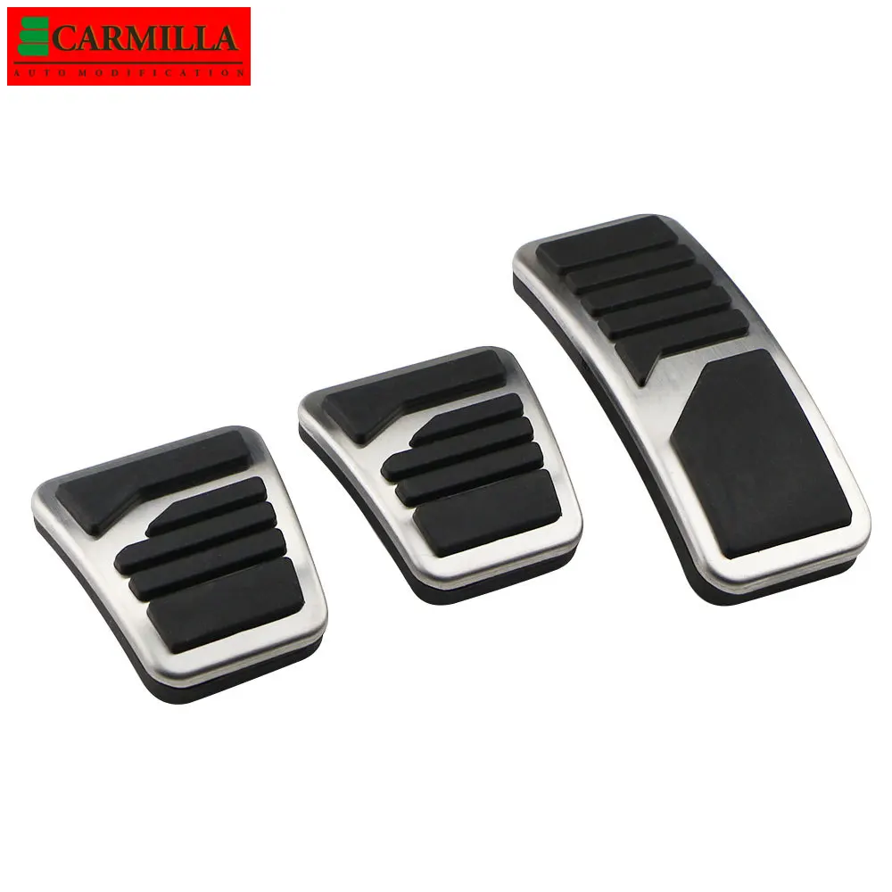 Carmilla Stainless Steel Car Pedal Protection Cover for Mitsubishi Eclipse Cross Eclipsecross PHEV 2017 - 2021 AT MT Auto Pedals