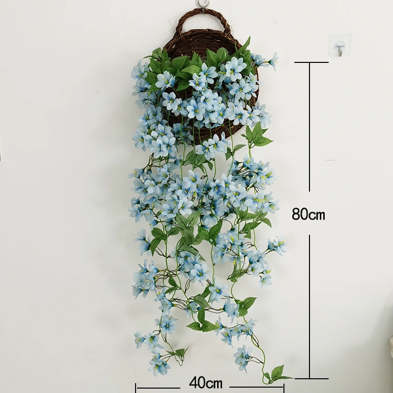 

Simulation flower living room wall decoration hanging indoor wall hanging flower vine hanging wall hanging basket false flower